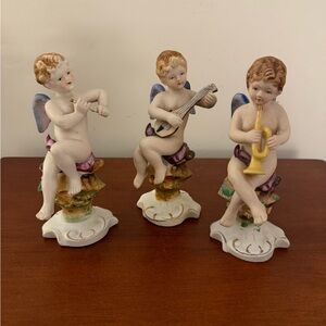 Charming Cherub Figurines Set with Musical Instruments
